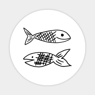 Retro Fish Design Magnet